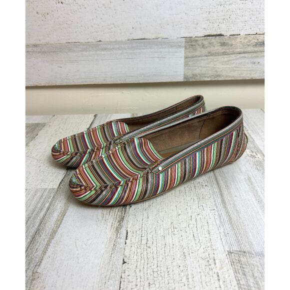 Aerosoles women's 9 Bleeker striped leather slip on driving loafer shoe new - Picture 1 of 8